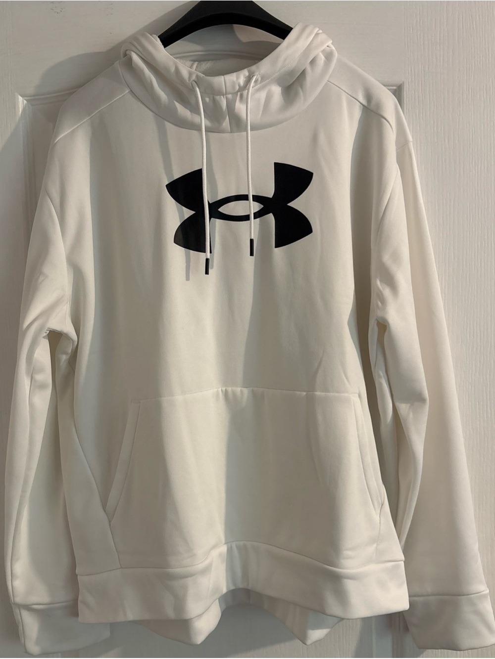 Women’s Under Armour White Pullover with Black Logo Print size XL